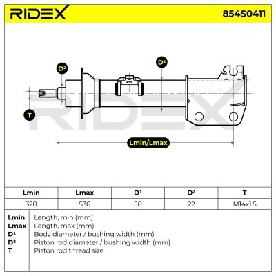 Amortyzator RIDEX 854S0411 854S0411 - foto 9