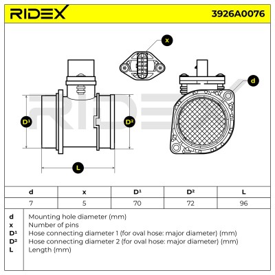 Przepływomierz RIDEX 3926A0076 3926A0076 - foto 7