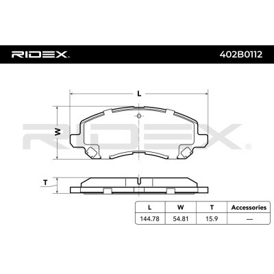Klocki hamulcowe RIDEX 402B0112 402B0112 - foto 3