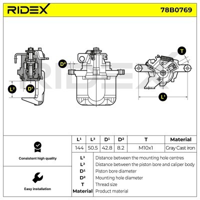Zacisk Hamulcowy RIDEX 78B0769 78B0769 - foto 6