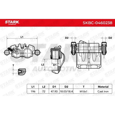 Zacisk Hamulcowy Stark SKBC-0460238 SKBC-0460238 - foto 3