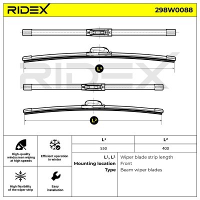 Pióro Wycieraczki RIDEX 298W0088 298W0088 - foto 5