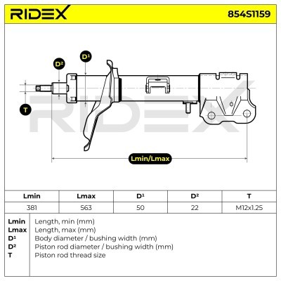 Amortyzator RIDEX 854S1159 854S1159 - foto 6