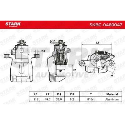 Zacisk Hamulcowy Stark SKBC-0460047 SKBC-0460047 - foto 3