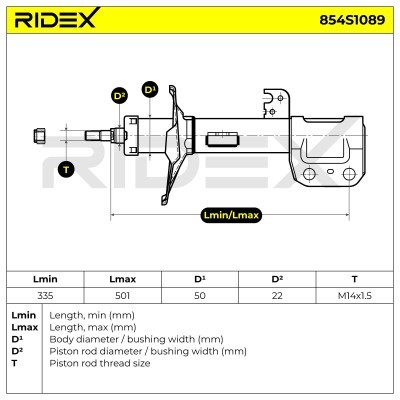 Amortyzator RIDEX 854S1089 854S1089 - foto 6