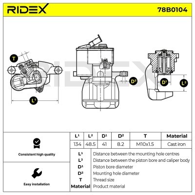 Zacisk Hamulcowy RIDEX 78B0104 78B0104 - foto 5