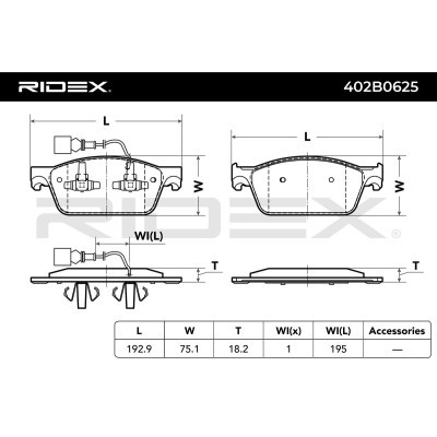 Klocki hamulcowe RIDEX 402B0625 402B0625 - foto 4