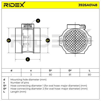 Przepływomierz RIDEX 3926A0148 3926A0148 - foto 7
