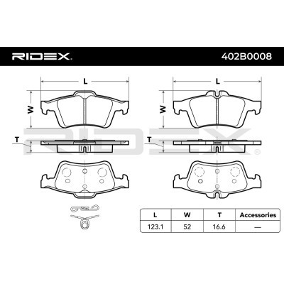 Klocki hamulcowe RIDEX 402B0008 402B0008 - foto 5