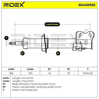 Amortyzator RIDEX 854S0955 854S0955 - foto 5
