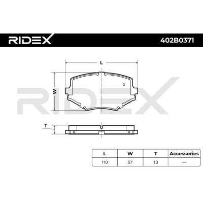Klocki hamulcowe RIDEX 402B0371 402B0371 - foto 7