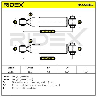 Amortyzator RIDEX 854S1564 854S1564 - foto 4