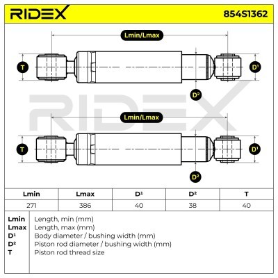 Amortyzator RIDEX 854S1362 854S1362 - foto 4
