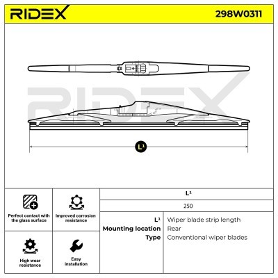 Pióro Wycieraczki RIDEX 298W0311 298W0311 - foto 6