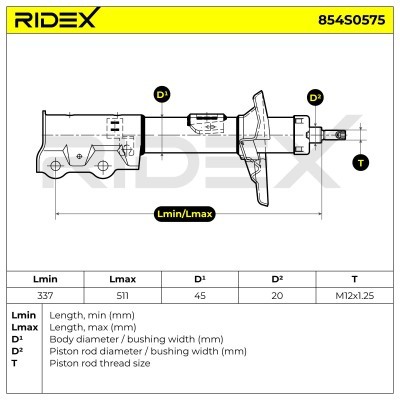 Amortyzator RIDEX 854S0575 854S0575 - foto 9