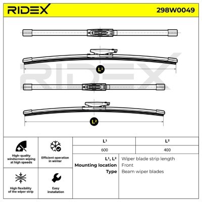 Pióro Wycieraczki RIDEX 298W0049 298W0049 - foto 5