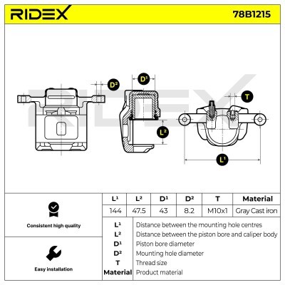 Zacisk Hamulcowy RIDEX 78B1215 78B1215 - foto 5