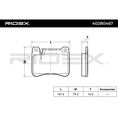 Klocki hamulcowe RIDEX 402B0467 402B0467 - foto 6