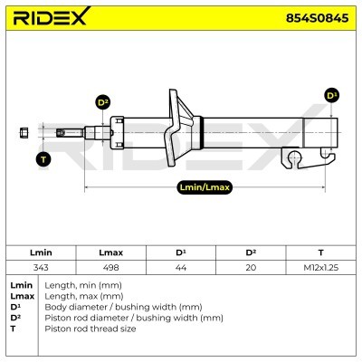 Amortyzator RIDEX 854S0845 854S0845 - foto 5