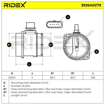 Przepływomierz RIDEX 3926A0279 3926A0279 - foto 6