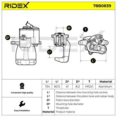 Zacisk Hamulcowy RIDEX 78B0839 78B0839 - foto 7