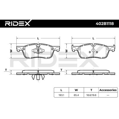 Klocki hamulcowe RIDEX 402B1118 402B1118 - foto 5
