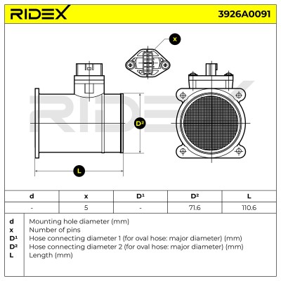 Przepływomierz RIDEX 3926A0091 3926A0091 - foto 6