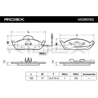 Klocki hamulcowe RIDEX 402B0162 402B0162 - foto 4