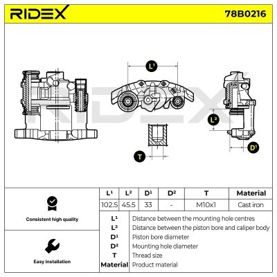 Zacisk Hamulcowy RIDEX 78B0216 78B0216 - foto 5