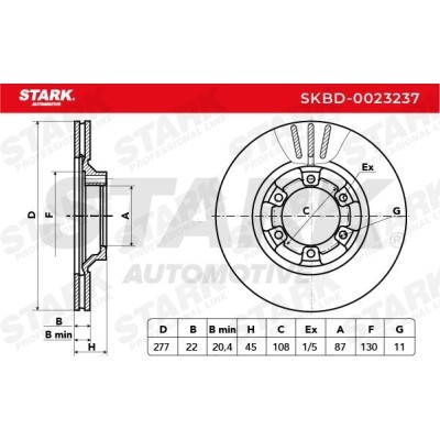 Tarcza hamulcowa Stark SKBD-0023237 SKBD-0023237 - foto 3
