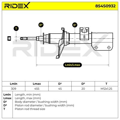 Amortyzator RIDEX 854S0932 854S0932 - foto 8