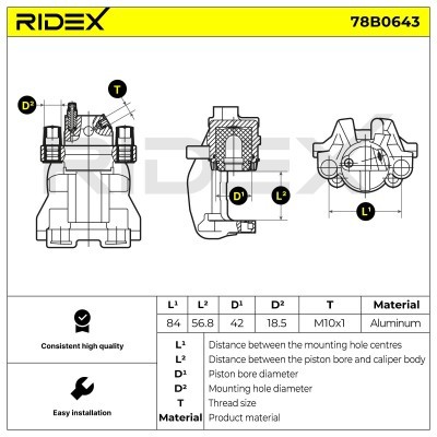 Zacisk Hamulcowy RIDEX 78B0643 78B0643 - foto 5