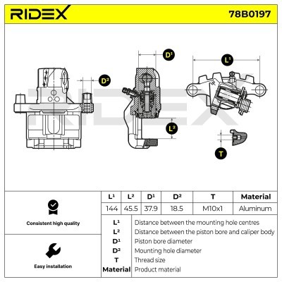 Zacisk Hamulcowy RIDEX 78B0197 78B0197 - foto 4