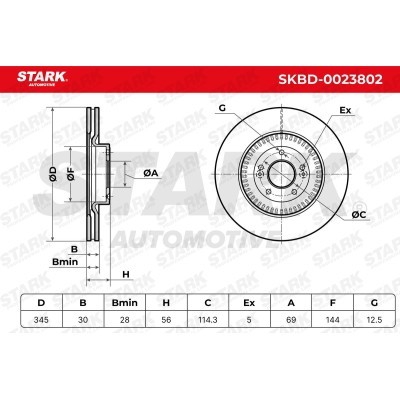 Tarcza hamulcowa Stark SKBD-0023802 SKBD-0023802 - foto 4