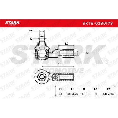 Końcówka drążka kierowniczego Stark SKTE-0280178 SKTE-0280178 - foto 6
