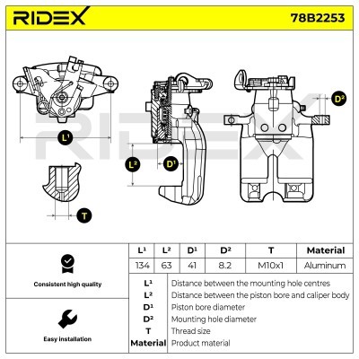 Zacisk Hamulcowy RIDEX 78B2253 78B2253 - foto 7