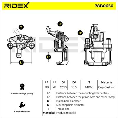 Zacisk Hamulcowy RIDEX 78B0650 78B0650 - foto 6