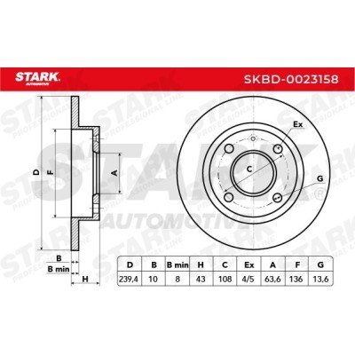 Tarcza hamulcowa Stark SKBD-0023158 SKBD-0023158 - foto 5