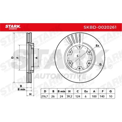 Tarcza hamulcowa Stark SKBD-0020261 SKBD-0020261 - foto 5