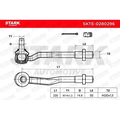 Końcówka drążka kierowniczego Stark SKTE-0280296 SKTE-0280296 - foto 4