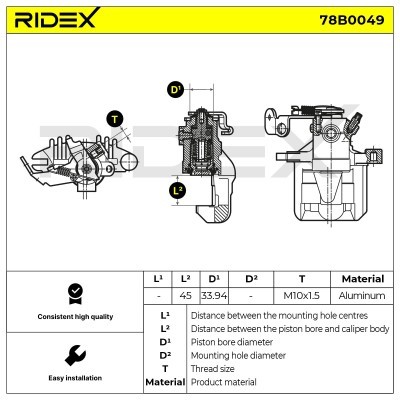 Zacisk Hamulcowy RIDEX 78B0049 78B0049 - foto 5