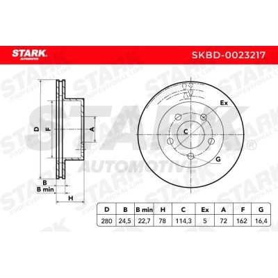 Tarcza hamulcowa Stark SKBD-0023217 SKBD-0023217 - foto 5