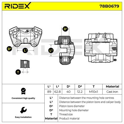 Zacisk Hamulcowy RIDEX 78B0679 78B0679 - foto 6