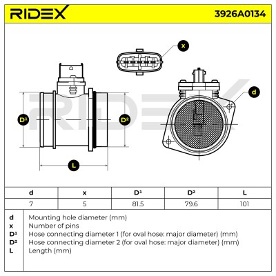 Przepływomierz RIDEX 3926A0134 3926A0134 - foto 8