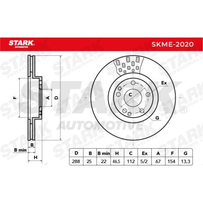 Tarcza hamulcowa Stark SKME-2020 SKME-2020 - foto 8