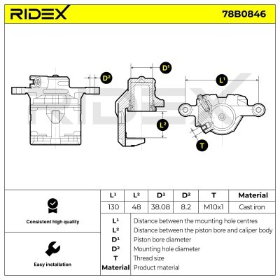 Zacisk Hamulcowy RIDEX 78B0846 78B0846 - foto 6