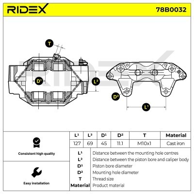 Zacisk Hamulcowy RIDEX 78B0032 78B0032 - foto 4