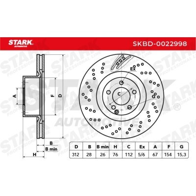 Tarcza hamulcowa Stark SKBD-0022998 SKBD-0022998 - foto 7
