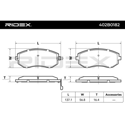 Klocki hamulcowe RIDEX 402B0182 402B0182 - foto 5