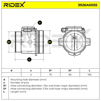 Przepływomierz RIDEX 3926A0055 3926A0055 - foto 6
